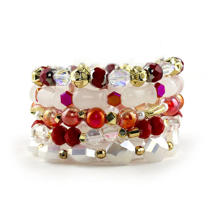 ERIMISH   -   POINSETTIA STACK BRACELET SET