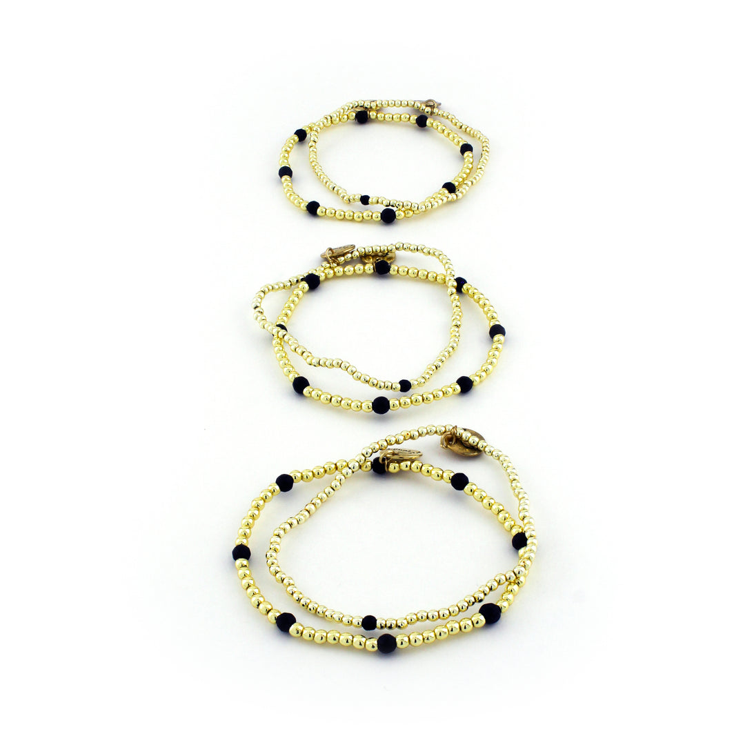 ERIMISH  -   TATUM (BLACK) STARTER STACK - GOLD COLOR