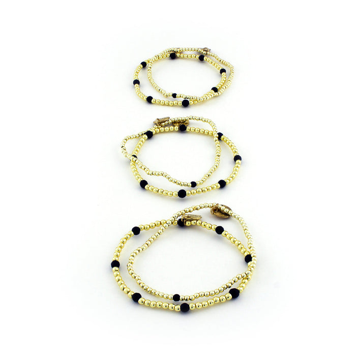 ERIMISH  -   TATUM (BLACK) STARTER STACK - GOLD COLOR