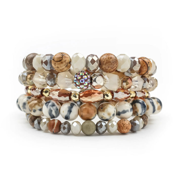 ERIMISH   -  TRUFFLE STACK BRACELET SET