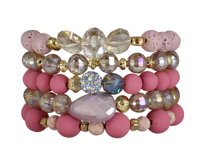 ERIMISH  -  EXTENDED SIZE CHIFFON STACK BRACELET SET