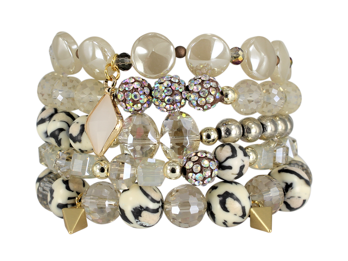EXTENDED SIZE -  COCONUT STACK BRACELET SET
