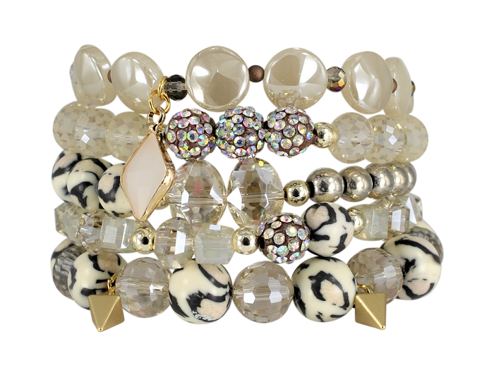 EXTENDED SIZE -  COCONUT STACK BRACELET SET