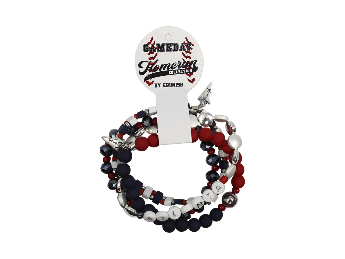 ERIMISH - ATLANTA BRAVES HOMERUN STARTER BRACELET STACK