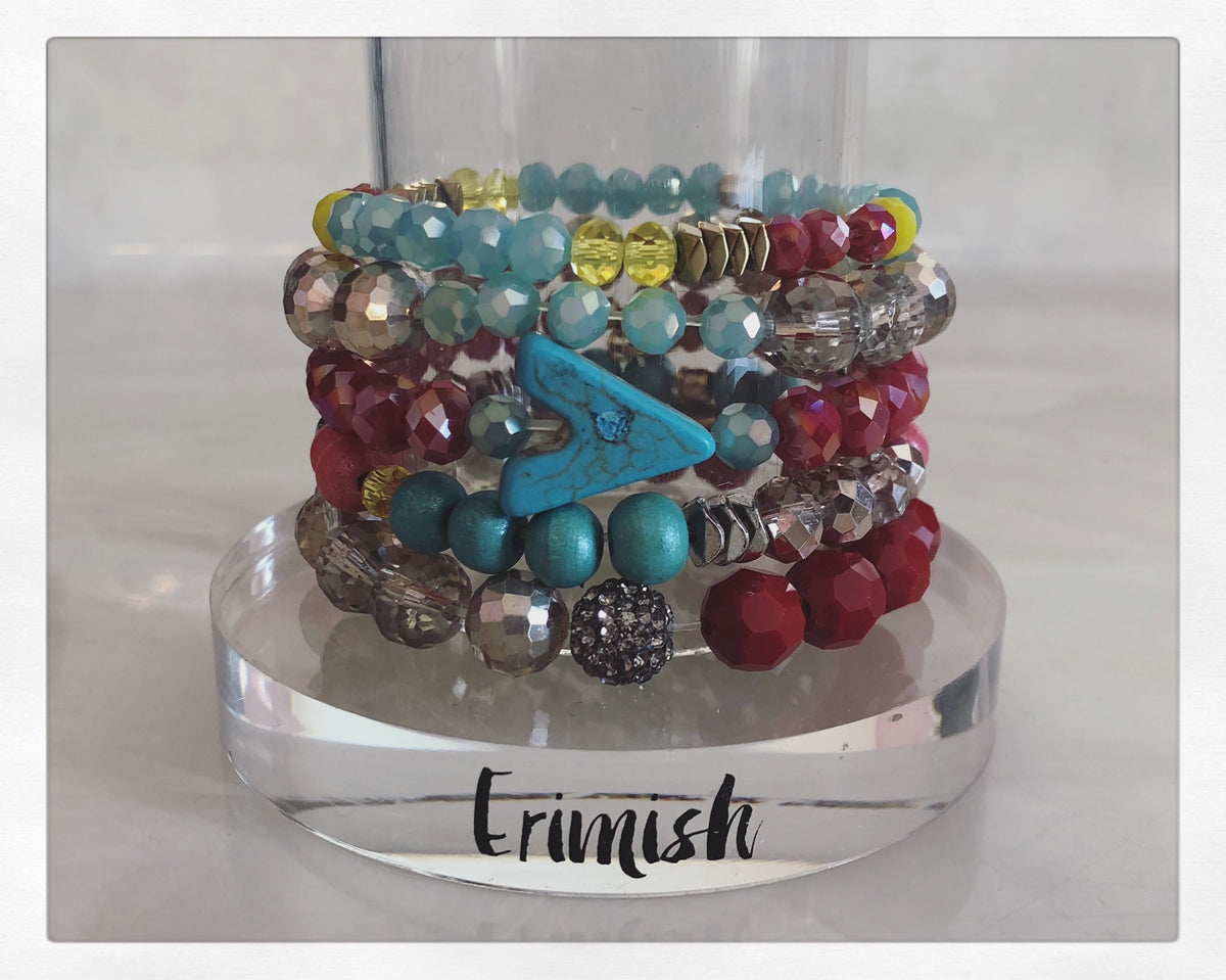ERIMISH - (Kid"s Size) GEM JAMS -  "CRISTO" STACK BRACELET SET