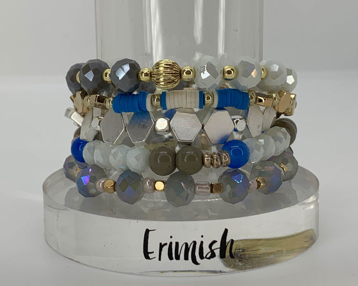 ERIMISH  -EXTENDED SIZE KRISTINA STACK BRACELET SET
