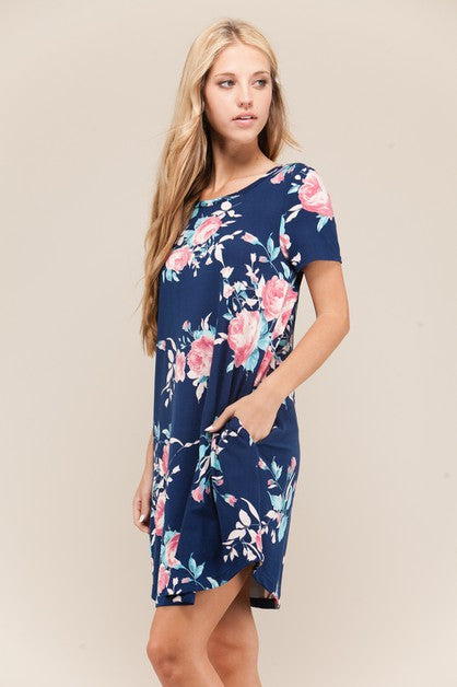 VIAMOR - AUDREY FLORAL POCKET DRESS