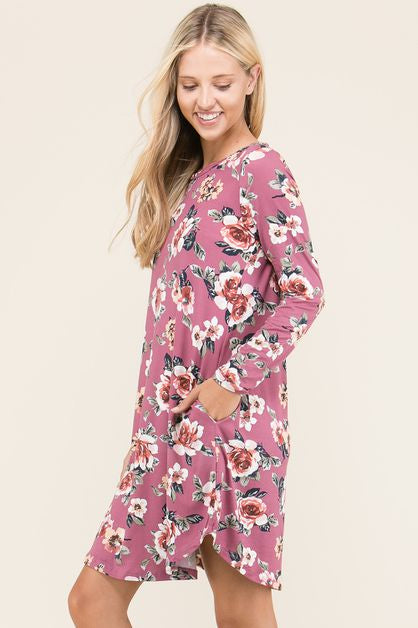 VIAMOR - ROSALIE  FLORAL POCKET DRESS