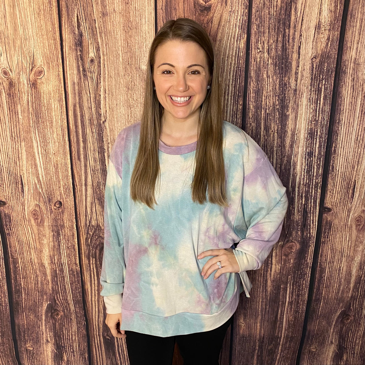 SEW IN LOVE LAVENDER/AQUA/IVORY TIE DYED WEEKENDER
