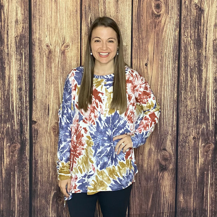 SEW IN LOVE MUSTARD/PURPLE/BRICK TIE DYED WEEKENDER