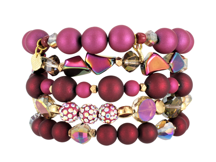 ERIMISH -  EXTENDED SIZE NOVEMBER STACK  BRACELET SET