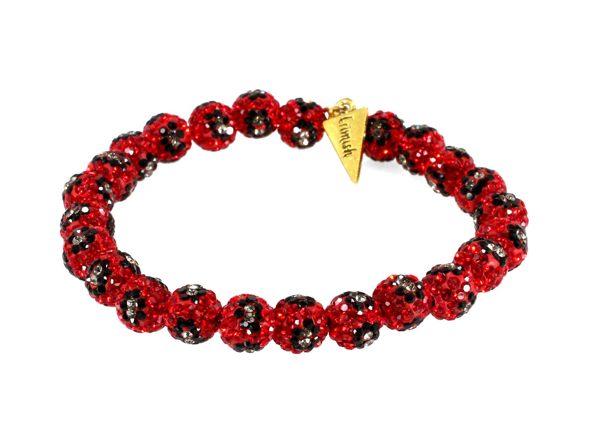 ERIMISH - SHAMBALLA - RED LEOPARD STACK BRACELET