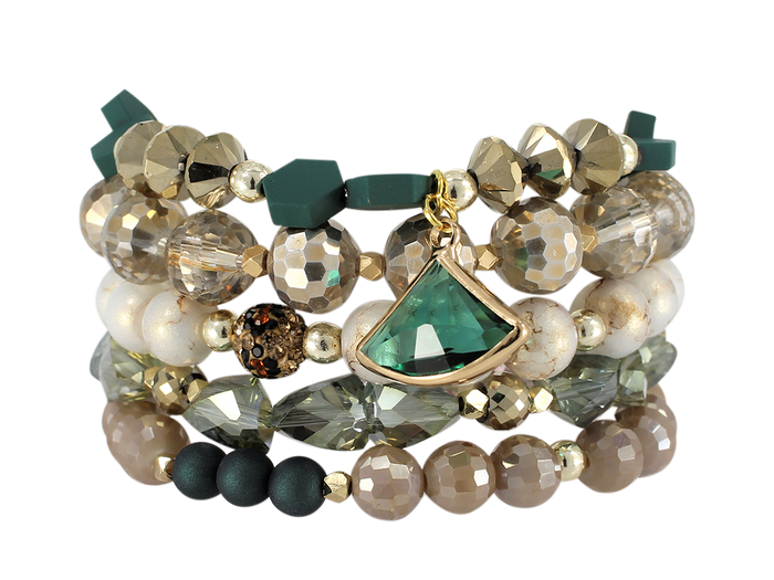 ERIMISH -  EXTENDED SIZE SAFARI STACK  BRACELET SET