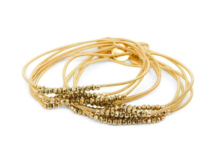 ERIMISH -  SLINKY STACK BRACELET SET - GOLD