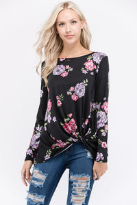 VIAMOR- ADDIE  FLORAL TOP